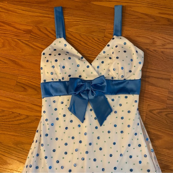 Y2K Polka Dot Mini Dress (S)